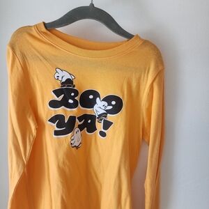 Old Navy Kids Orange Graphic Long Sleeve Tee